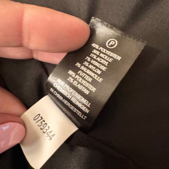 Joie Houndstooth Double Breasted Wool Blend Blazer Medium Checkered Jacket - Picture 14 of 14